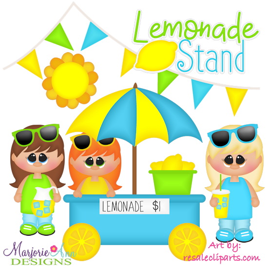 Summer Lemonade Stand EXCLUSIVE SVG Cutting Files+Clipart - Click Image to Close